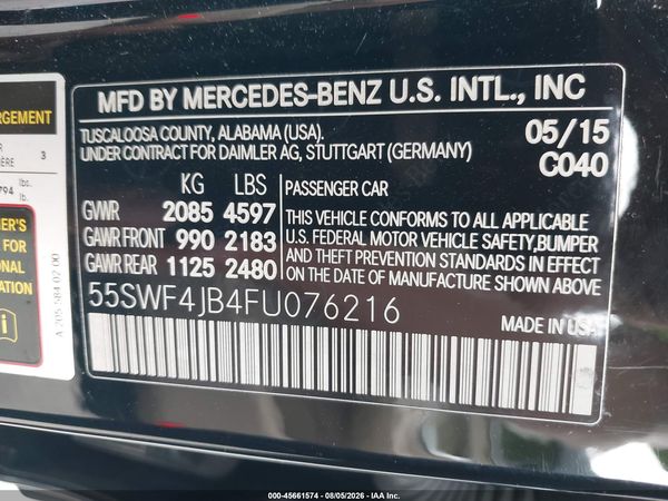 2015 MERCEDES-BENZ C 300 LUXURY/SPORT