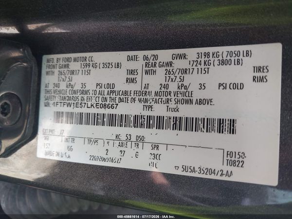 2020 FORD F-150 XLT