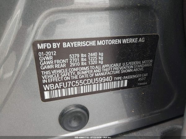 2012 BMW 535I XDRIVE