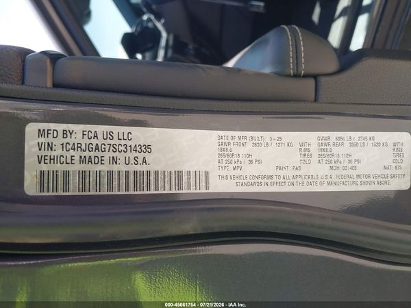 2025 JEEP GRAND CHEROKEE ALTITUDE X 4X2
