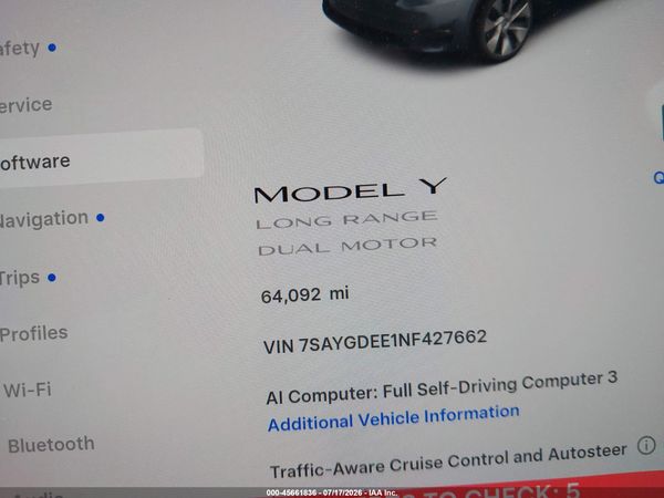 2022 TESLA MODEL Y