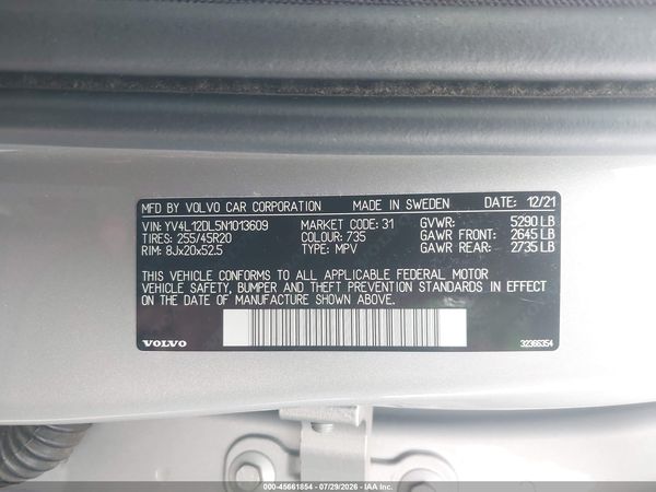 2022 VOLVO XC60 B5 INSCRIPTION