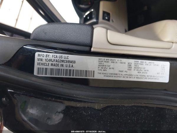 2021 JEEP GRAND CHEROKEE LAREDO E 4X4