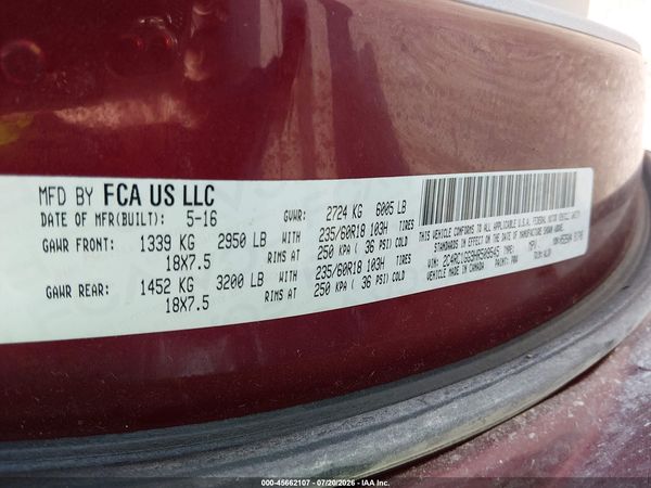 2017 CHRYSLER PACIFICA LIMITED