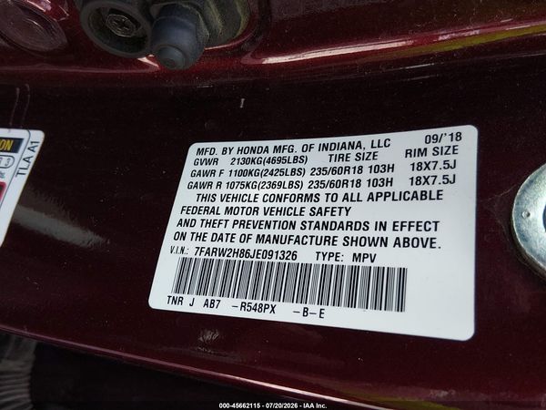 2018 HONDA CR-V EX-L/EX-L NAVI