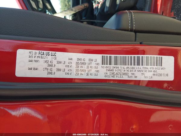 2016 DODGE DURANGO SXT