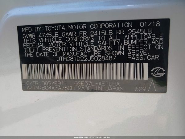 2018 LEXUS IS 300