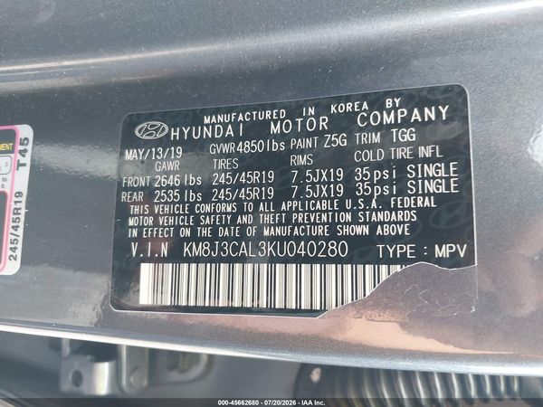 2019 HYUNDAI TUCSON SPORT