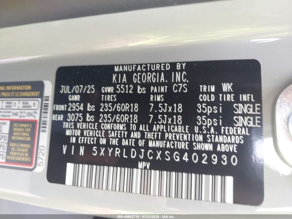 2025 KIA SORENTO S