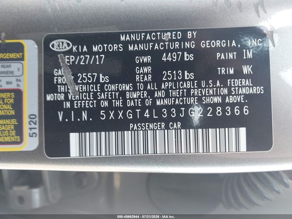 2018 KIA OPTIMA LX