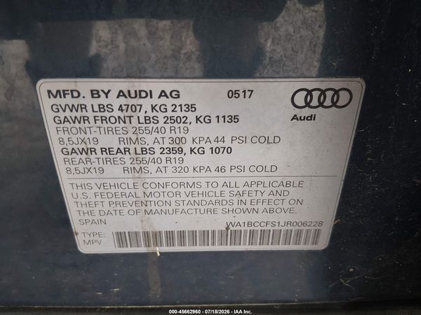 2018 AUDI Q3