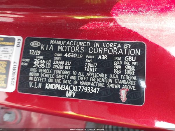 2020 KIA SPORTAGE LX