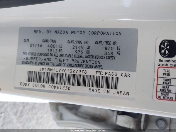 2016 MAZDA MAZDA3 I TOURING