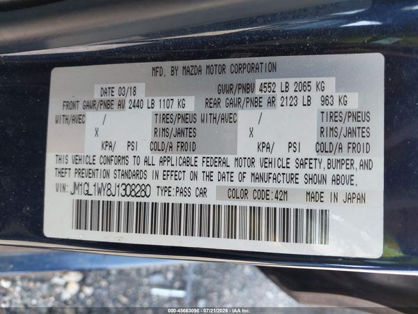 2018 MAZDA MAZDA6 GRAND TOURING RESERVE