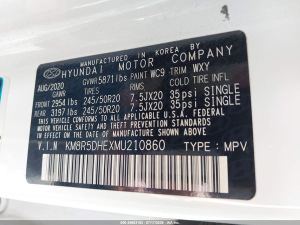 2021 HYUNDAI PALISADE LIMITED