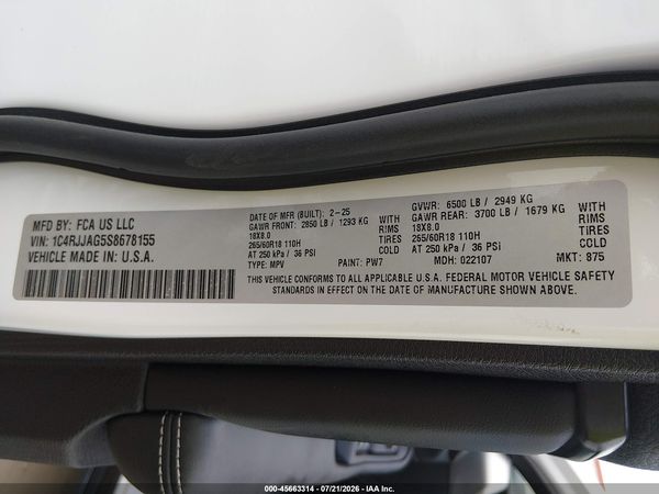 2025 JEEP GRAND CHEROKEE L ALTITUDE 4X2