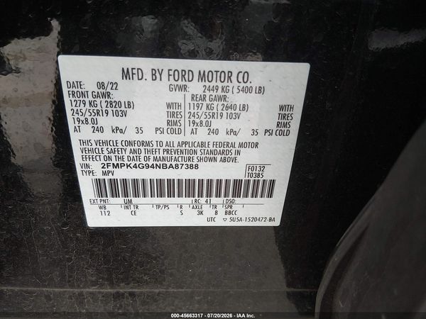2022 FORD EDGE SE