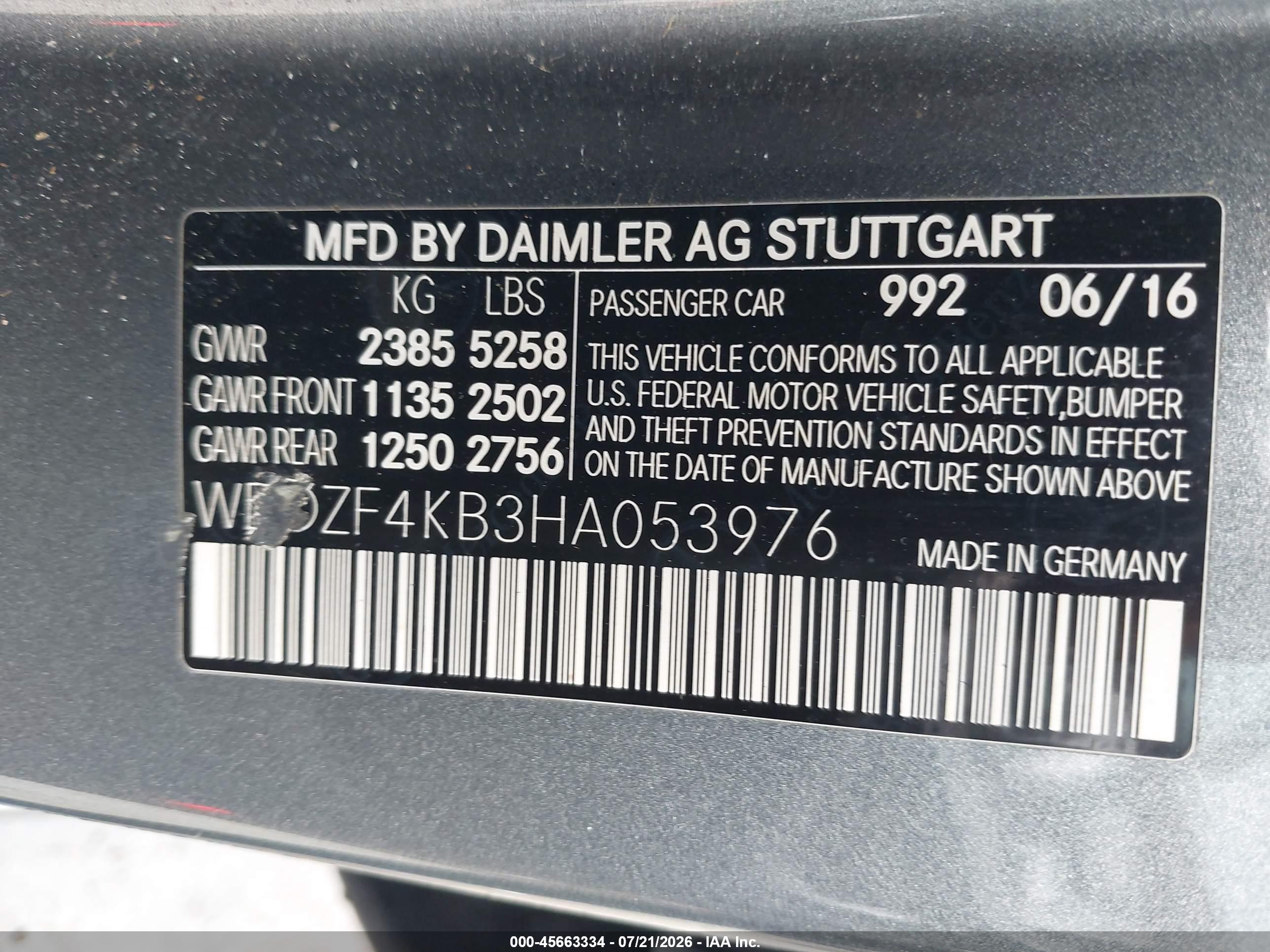 2017 MERCEDES-BENZ E 300 4MATIC