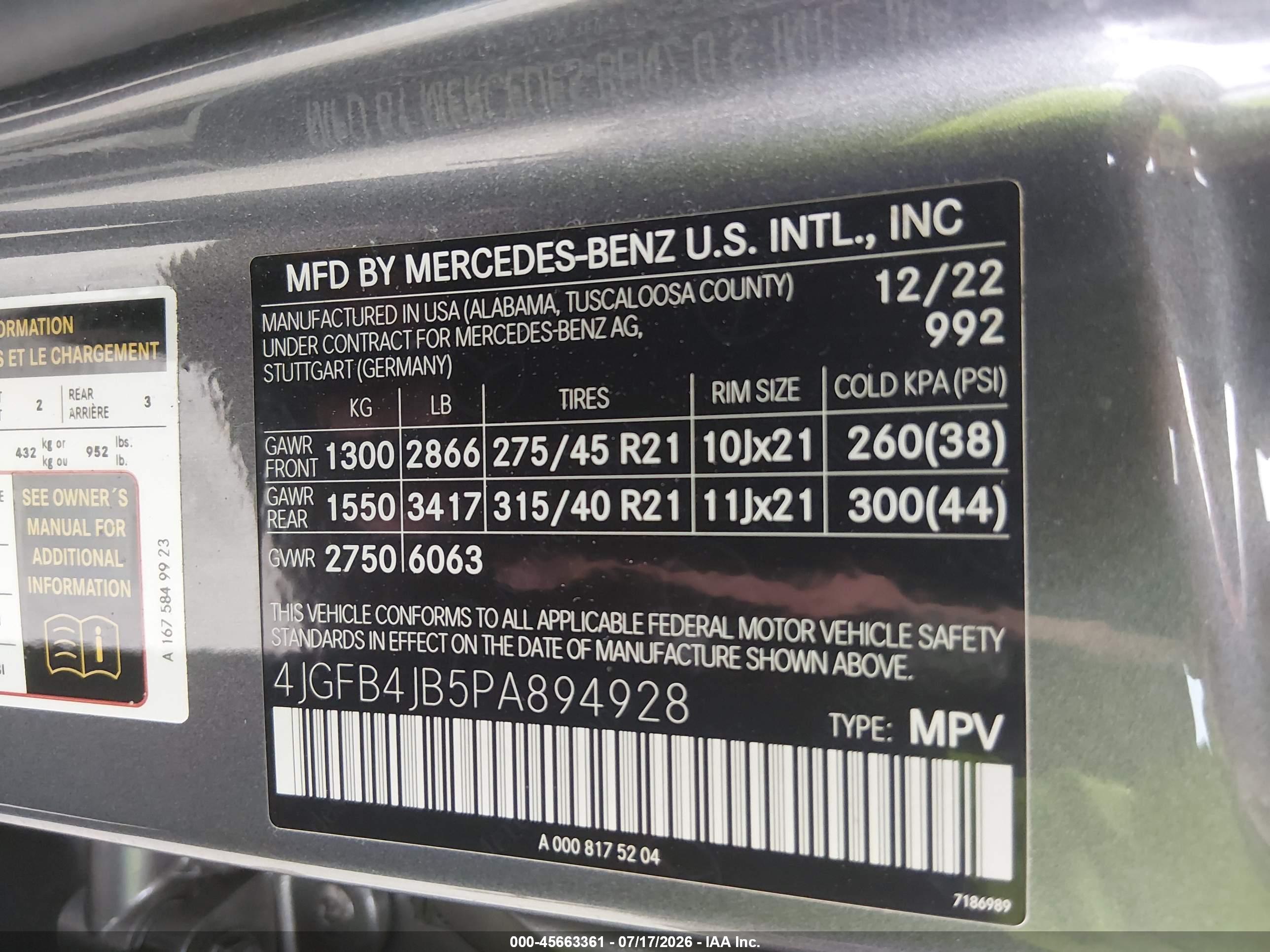 2023 MERCEDES-BENZ GLE 350 GLE350