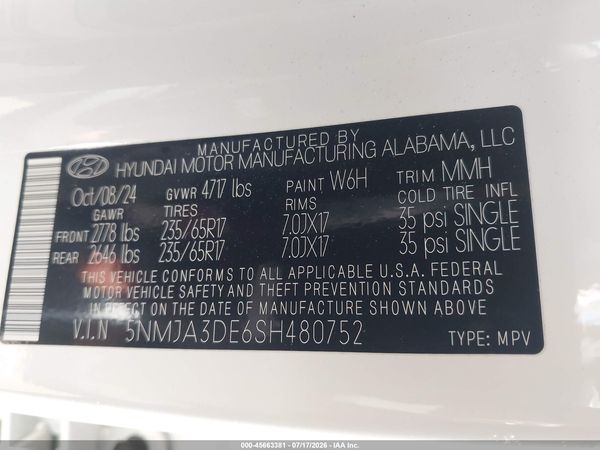 2025 HYUNDAI TUCSON SE