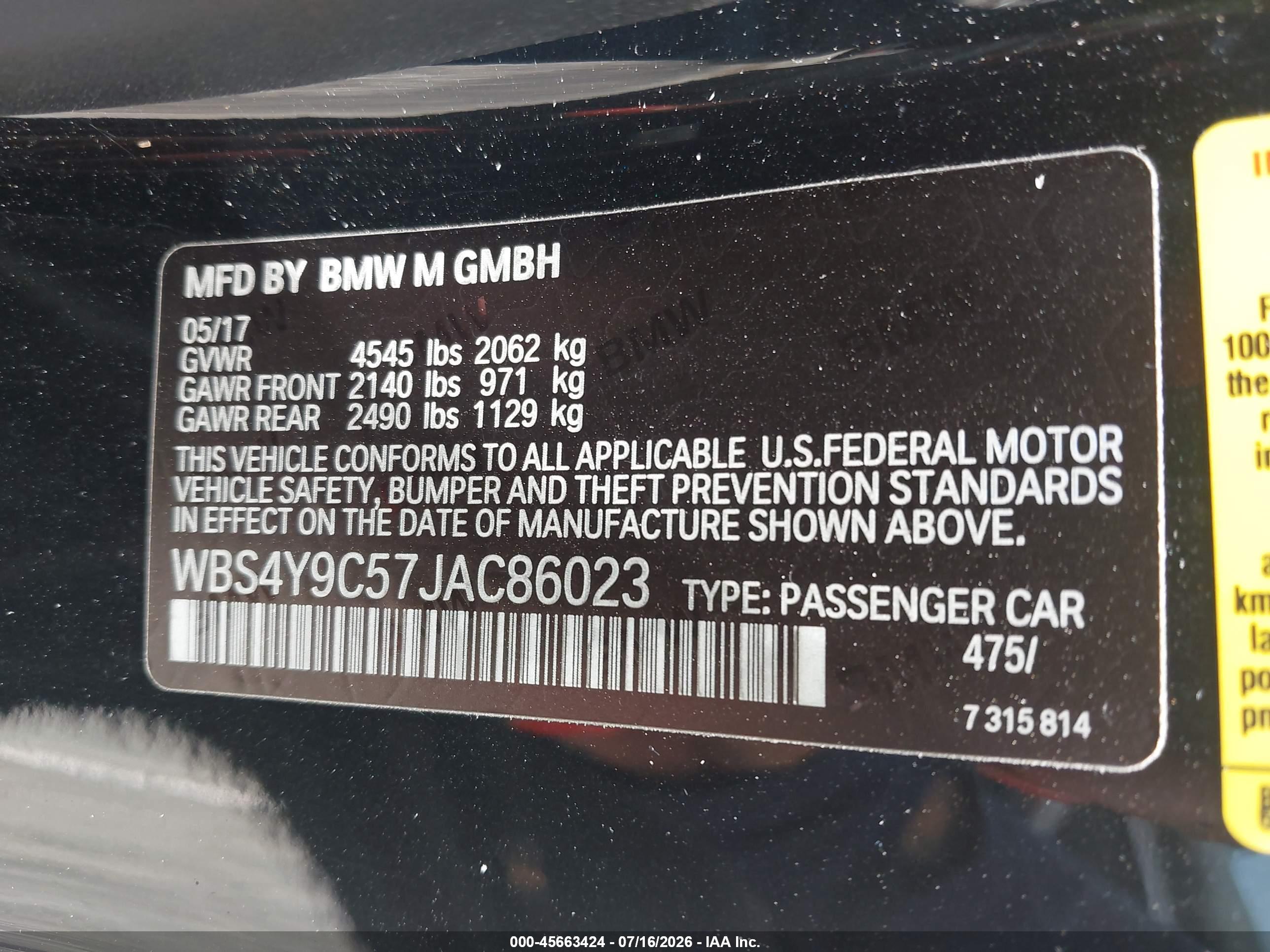 2018 BMW M4