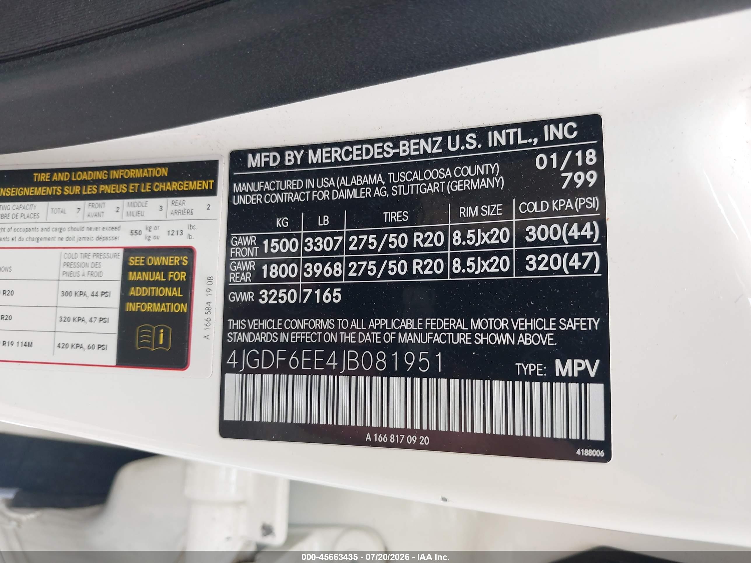 2018 MERCEDES-BENZ GLS 450 4MATIC