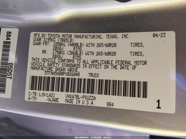 2023 TOYOTA TUNDRA PLATINUM