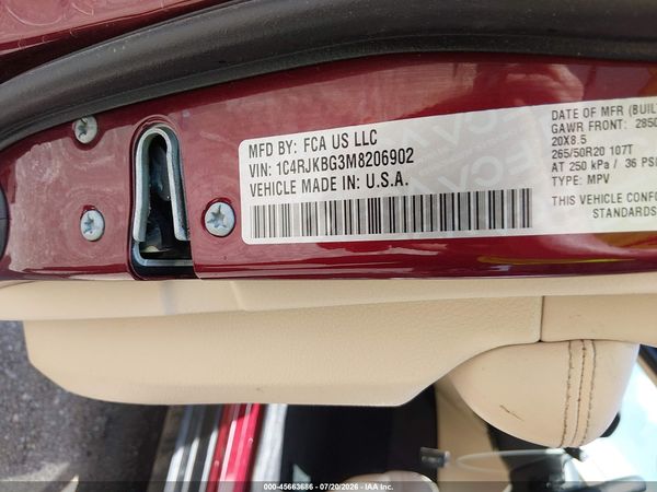 2021 JEEP GRAND CHEROKEE L LIMITED 4X4
