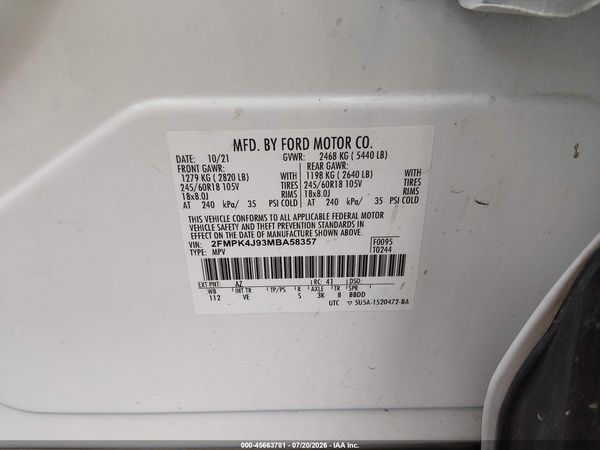 2021 FORD EDGE SEL