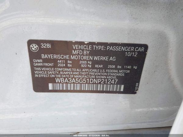 2013 BMW 328I SA