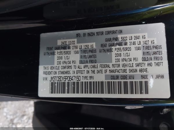 2023 MAZDA CX-9 GRAND TOURING