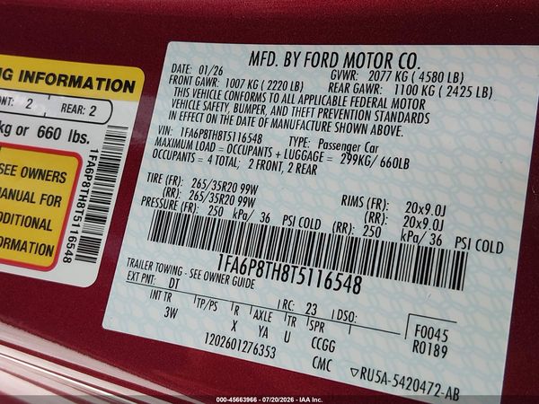 2026 FORD MUSTANG