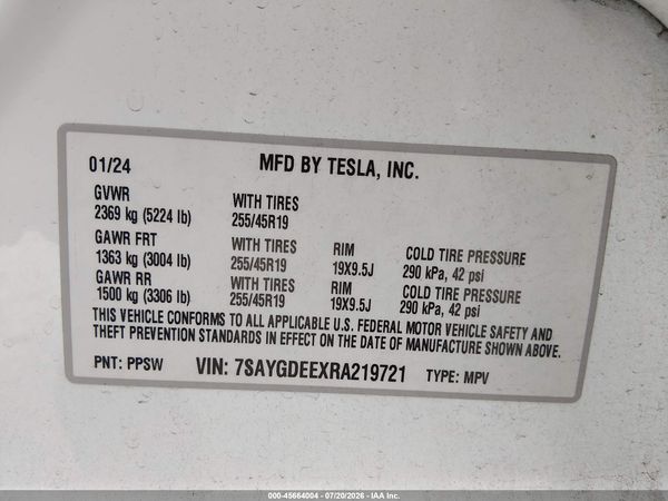 2024 TESLA MODEL Y