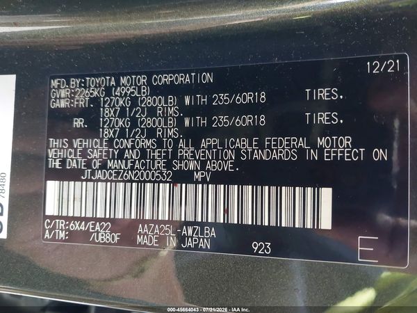 2022 LEXUS NX 250 250 Base