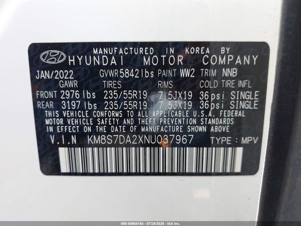 2022 HYUNDAI SANTA FE PLUG-IN HYBRID LIMITED