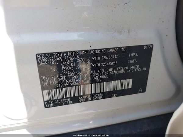 2025 TOYOTA RAV4 HYBRID LE