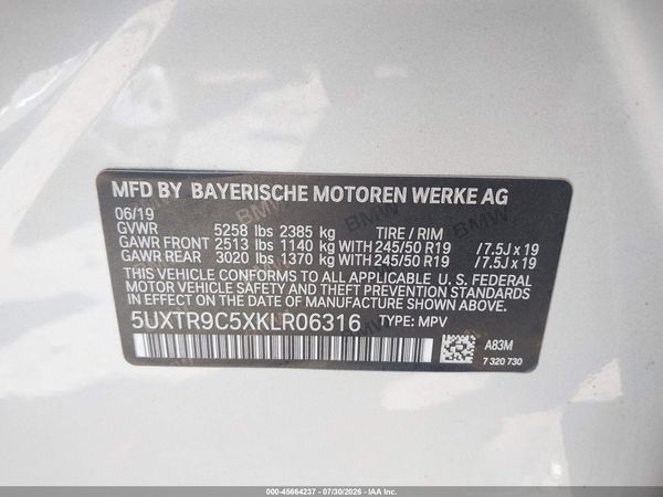 2019 BMW X3 XDRIVE30I