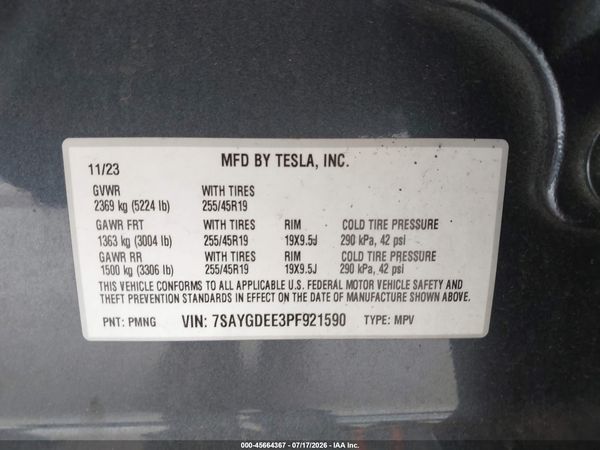 2023 TESLA MODEL Y