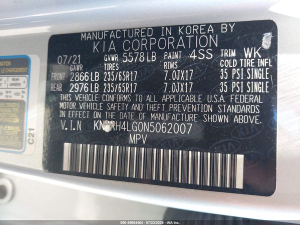 2022 KIA SORENTO HYBRID EX