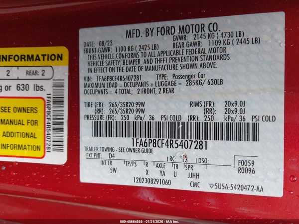 2024 FORD MUSTANG GT PREMIUM FASTBACK