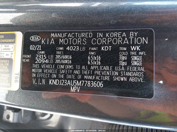 2021 KIA SOUL S