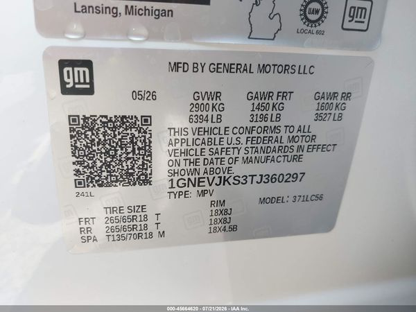 2026 CHEVROLET TRAVERSE AWD Z71 — I9