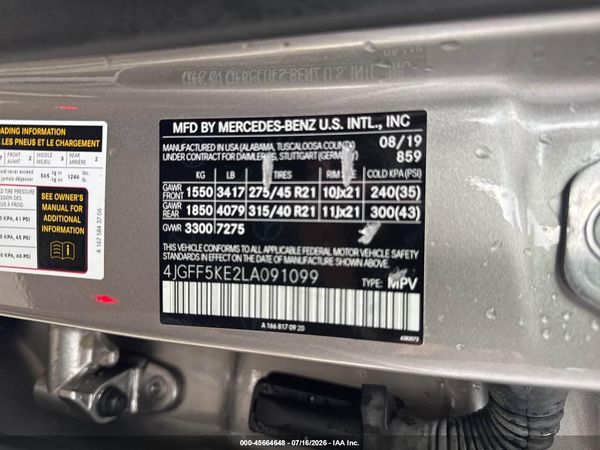 2020 MERCEDES-BENZ GLS 450 4MATIC
