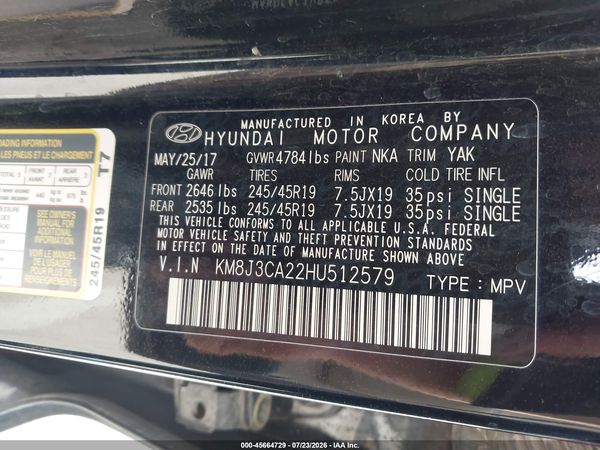 2017 HYUNDAI TUCSON LIMITED