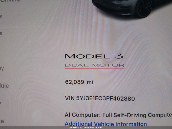 2023 TESLA MODEL 3