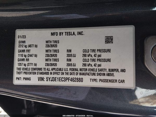 2023 TESLA MODEL 3