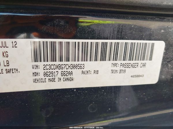 2012 DODGE CHARGER SE