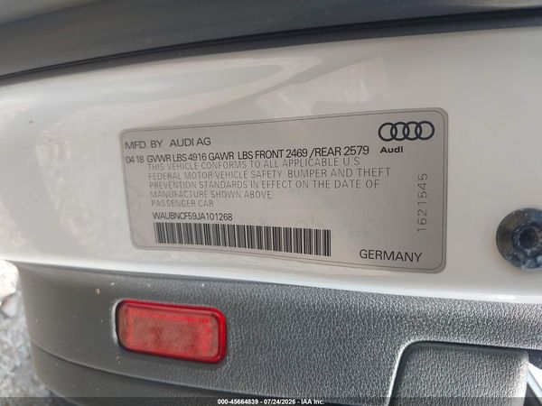 2018 AUDI A5 2.0T PREMIUM