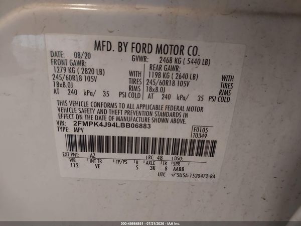 2020 FORD EDGE SEL