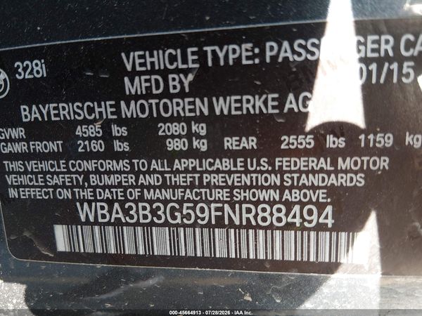 2015 BMW 328I XDRIVE